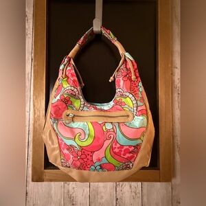 Disney Store Mickey Icon Bag Shoulder Tote Flower